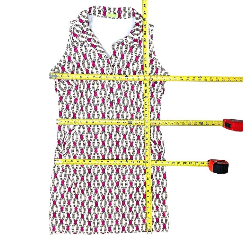 Tee 2 Sea Resort Golf Dress Earth/ Friendly Geo/Chain Pockets Made/US M - Picture 8 of 12